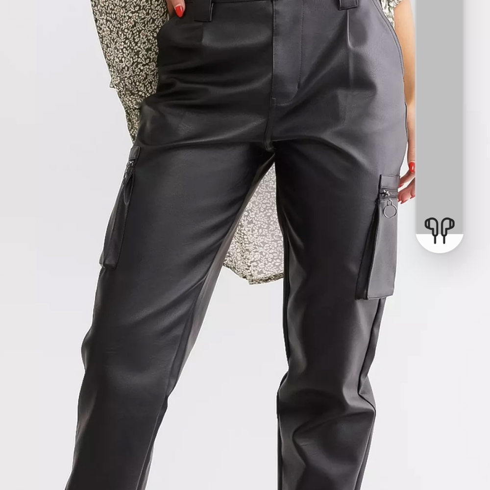 KanCan leather cargo pants